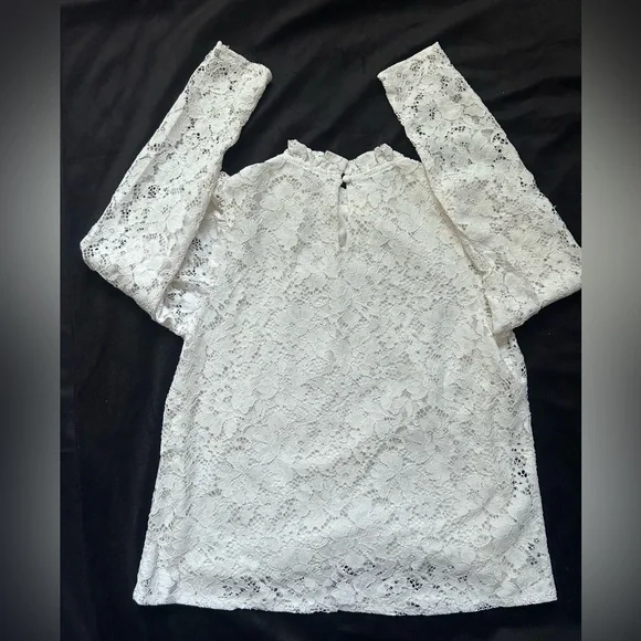 Charter Club Women's Ivory Lace Blouse - Picture 6 of 7